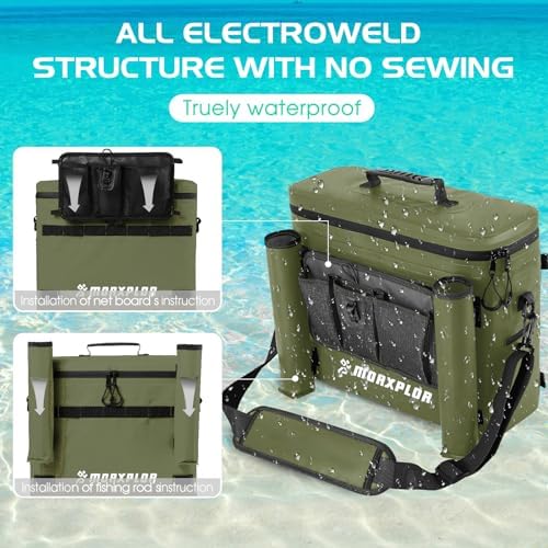 MORXPLOR Kayak Cooler,Waterproof Kayak Seat Back Cooler for Kayaking,Kayak Accessories Cooler Bag,Protable Ice Chest,Beach Cooler,Travel Cooler for Camping or Lunch Bag - Image 3