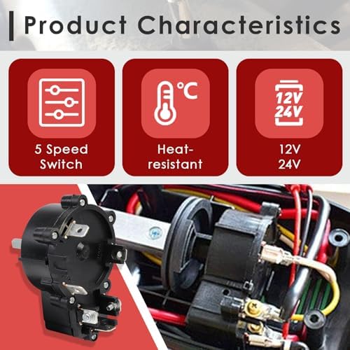 Electric Trolling Motor Switch 12V 24V - Propeller Motor Control with 5 Speed Switch, Premium Motor Switch Accessory for Fishing Outboard - Image 3