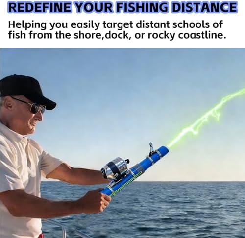 Catapult Fishing Rod, Heavy-Duty Durable Slingshot Fishing Pole for Freshwater & Saltwater, Portable Travel Lure Launcher, Great Outdoor for Anglers, - Image 3
