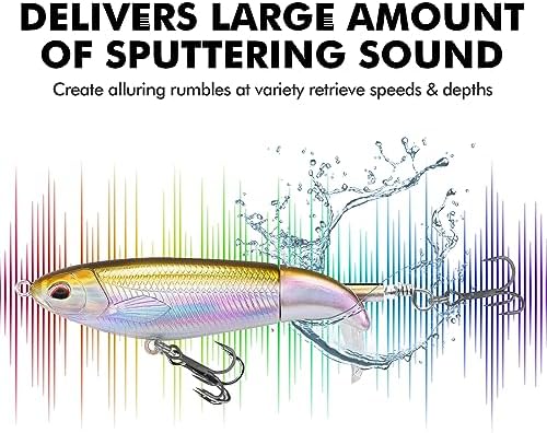 TRUSCEND Top Water Fishing Lures with BKK Hooks, Easy Catch Plopper Lure for Freshwater or Saltwater, Floating Lures for Bass, Pike, Catfish, Surface Wobble PoPobait Bass Baits Fishing Gifts for Men - Image 3