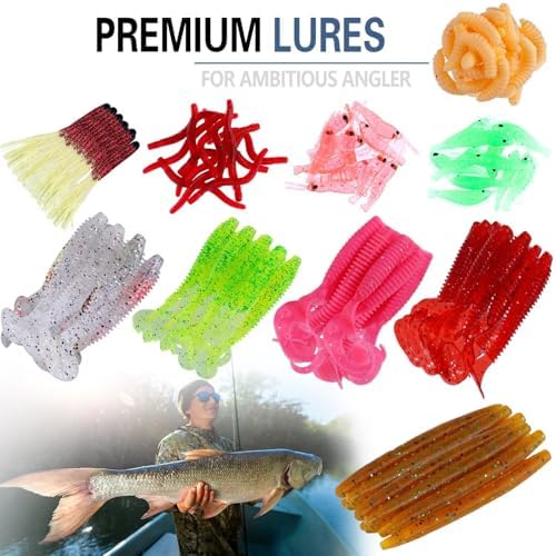 PLUSINNO Fishing Lures, All-in-One Fishing Tackle Box with Tackle Included, Fishing Gear Lure Bait Accessories Kit for Freshwater Bass Trout, Ideal Fishing Gifts for Men, Father & Beginners - Image 4
