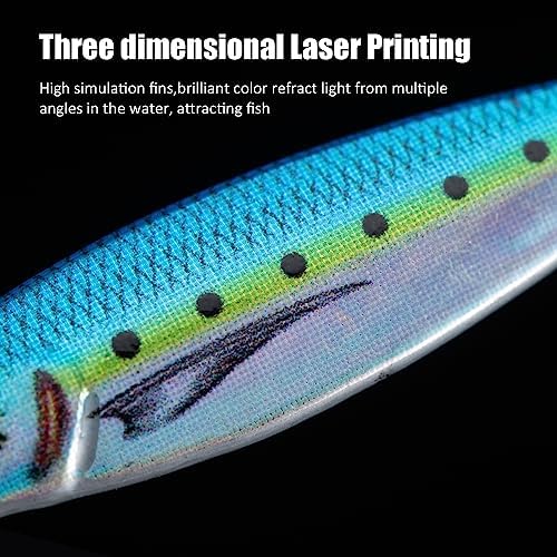 Goture Fishing Jigs, Vertical Jigging Lure with Assist & Treble Hooks - Image 2