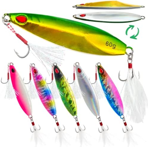 Vertical Jig Fishing Lures Saltwater Jigs Spoon Metal Design Tuna Baits by FREGITO