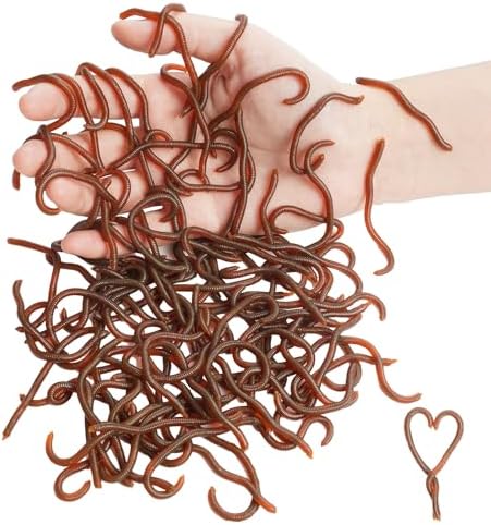 100Pcs Fake Worms Fishing Worms Soft Plastic Fishing Lures Bait Lifelike Fake Bloodworm for Freshwater Bass - Image 2