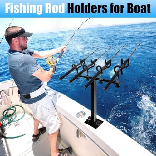 Aluminum Fishing Rod Holder for Boat, 360 Degree Rotation Adjustable Height - Image 6