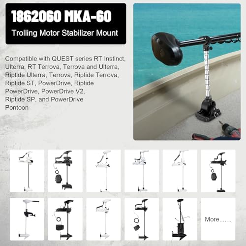 MKA-60 1862060 Trolling Motor Stabilizer Mount, Black, 1 pack - Image 7