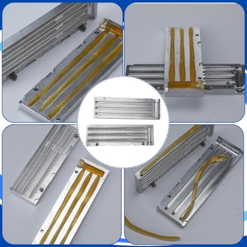 Soft Plastiс Mold Lure Making Injection Molds Fishing Lures 6'' Three Cavity Aluminum Soft Plastic Molds Straight Tail Worm 6'' Bait Making Injection Mold for Anglers Fishing Lovers - Image 5