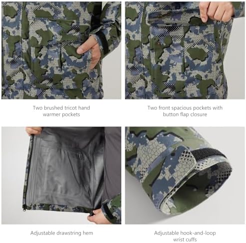 BASSDASH Walker-LW Breathable Waterproof Fishing Hunting Wading Jackets with Silent Outer Fabric for Men Women - Image 5