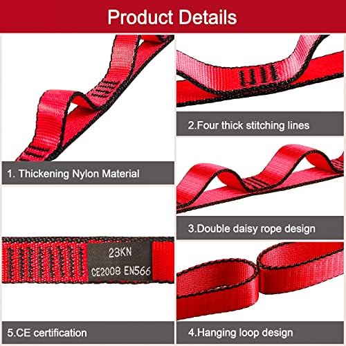 23KN (5070 lbs) Heavy Duty Straps, 2 Pack Adjustable Daisy Chain Webbing - Image 4