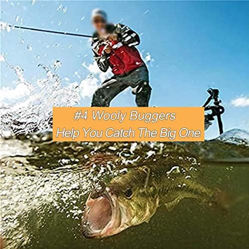 10Pcs Wooly Bugger Fly Fishing Flies for Trout, Bass and Salmon-Streamer Assortment Wet Flies - Image 6