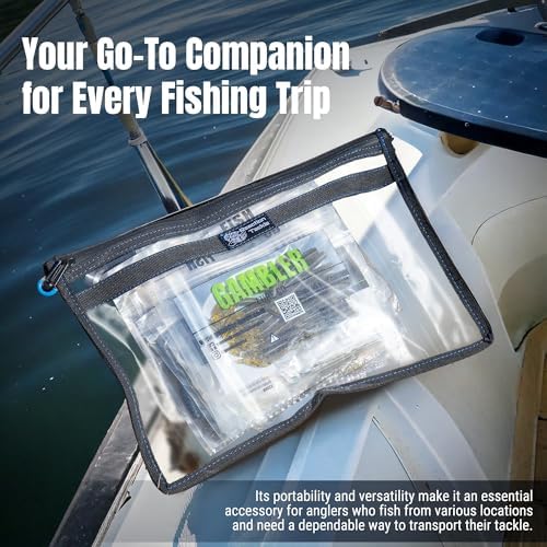 Reaction Tackle Clear Tackle Storage Bags, Water Resistant Zippered Paks for Bait, Lures, and Soft Plastics, Heavy Duty TPU with Reinforced Sides for Boats and Kayaks, 14x9 in, 4-Pack - Image 6