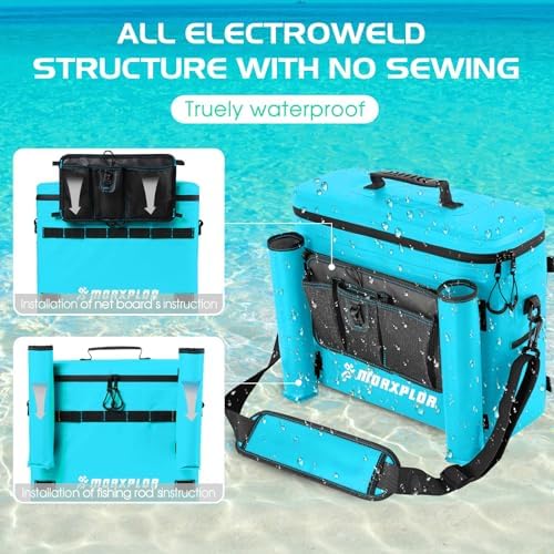 MORXPLOR Kayak Cooler,Waterproof Kayak Seat Back Cooler for Kayaking,Kayak Accessories Cooler Bag,Protable Ice Chest,Beach Cooler,Travel Cooler for Camping or Lunch Bag - Image 3
