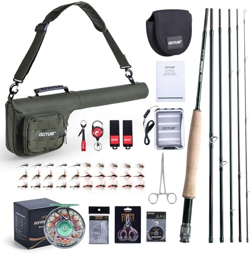 Goture Fly Fishing Kit & Gear Bag, 9FT Fly Rod and Reel Combo by Goture