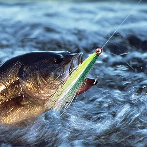 Clouser Minnow Fishing Flies, 10pcs Saltwater Fly Fishing Lures Hand Tied Clouser Minnow Fly Streamer Hooks for Bass Striper Flounder Saltwater Freshwater - Image 6