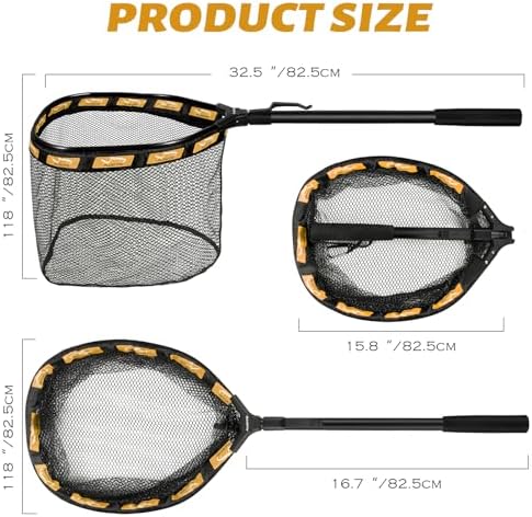 PLUSINNO Fishing Net Fish Floating Landing Net with Handle - Image 4