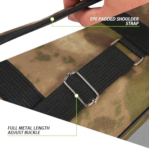 Seaknight Portable Fishing Rod Case - 2 Sizes (53.15in/59.0in) Oxford Fabric Tackle Storage Bag for Travel, Durable Rod Carrier for Freshwater & Saltwater Anglers (Yellow Camou, 150cm/ 59.0in) - Image 7
