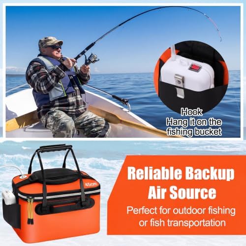 2 Pcs Fishing Bucket and Live Bait Aerator - Image 5