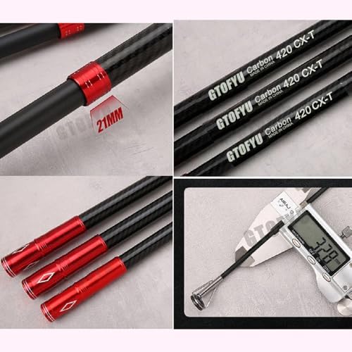 Telescopic Fishing Rod, Carbon Fiber Travel Surf Rod, Spinning Power Lure 2-9Oz, 20-50LB，Medium-Heavy Throwing Surfcasting Baitcasting Pole, Distance Throwing Fishing Rod - Image 3