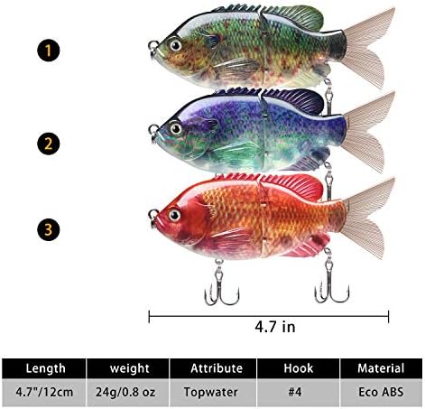 TRUSCEND Swimmax Easy Catch Fishing Lures with BKK Hooks, Wiggling, Vibrating, Rattling and Gurgling for More Bite, Heavy-Duty Dyneema Fiber Jointed Swimbaits for Bass, Trout, Walleye, Crappie, Pike - Image 6