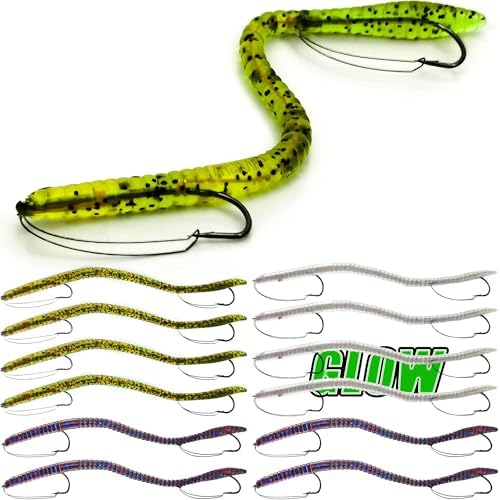 Weedless Fishing Lures Bass Lures, Soft Plastic Worm Swimbaits by VMSIXVM