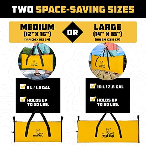 Wise Owl Outfitters Insulated Fish Bag - 40x16 or 68x24 Inch Leakproof Fish Cooler Bag w/Carry Handle - Portable Ice Chest Stores Fish, Food, Beverages for Fishing, Camping, Kayak - Image 2