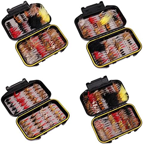 Fly Fishing Fly Hooks Dry Wet Nymphs Streamers for Trout Salmon Grayling Fishing with Box Dry - Image 3