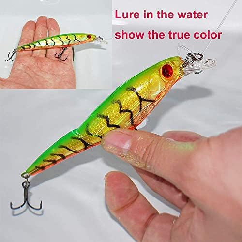 Fishing Lures Kit Crankbait Minnow Hard Bait Set Deep Diving Jerkbait Swimbait Popper Pencil Walleye Lures Artificial Fishing Bait for Bass Trout Redfish Saltwater Freshwater Fishing Lure - Image 6