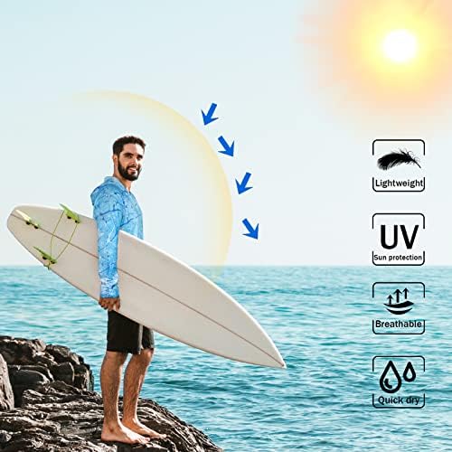 Men's UPF 50+ Sun Protection Hoodie, Long Sleeve Fishing Shirt - Image 5