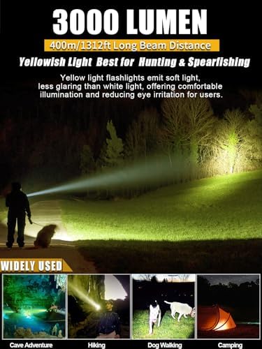 PFSN Dive Light Scuba Diving Flashlight with 3000 Lumens Yellowish Light - Image 3