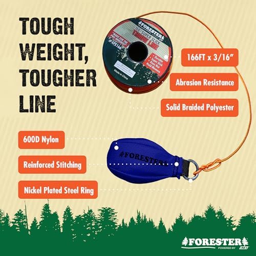 FORESTER Arborist Throw Line Kit | Throw Weight & 166ft Rope | Ultra Slick 100% Polyester Rope | Arborist Equipment for Tree Climbing - Image 2