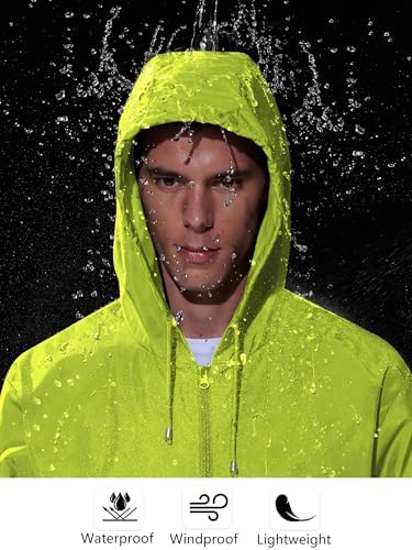 UIQUR Mens Rain Jacket Raincoat Waterproof Windbreaker - Image 4