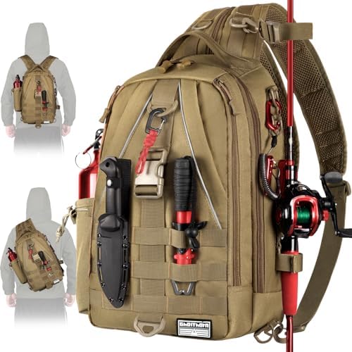 Ghosthorn Fishing Backpack with Rod Holder, Tackle Storage Bag Lightweight by Ghosthorn