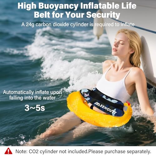 Adult Automatic Inflatable Belt Pack Waist PFD for SUP Fishing Kayaking - Image 4