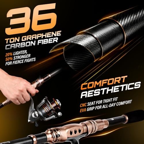 PLUSINNO Fishing Rod and Reel Combo with Telescopic Fishing Pole, Portable Travel Fishing Rods Kit with Tackle Box Carrier Bag & Manuals, Fishing Gear Tool Kit for Freshwater, Fishing Gifts for Men - Image 5