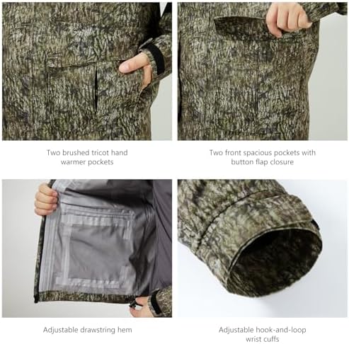 BASSDASH Walker-LW Breathable Waterproof Fishing Hunting Wading Jackets with Silent Outer Fabric for Men Women - Image 5