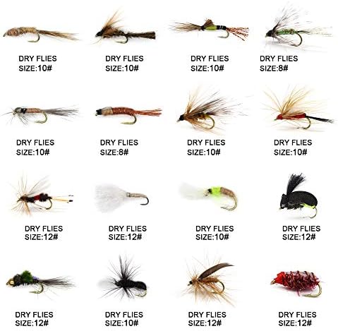 YZD Fly Fishing Flies Realistic Dry Wet Nymph Trout Flies Hand Tie Lures Kits 12/26/48 Pcs… - Image 2
