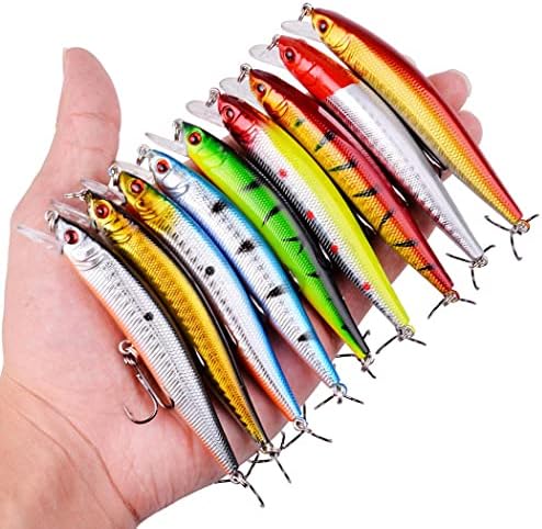 Aorace Fishing Lures Kit Mixed Including Minnow Popper Crank Baits with Hooks for Saltwater Freshwater Trout Bass Salmon Fishing - Image 6