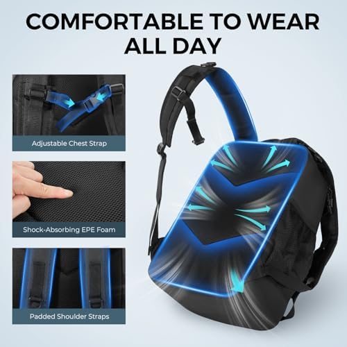 KastKing KastMate Fishing Backpack With 2 Rod Holders, Black - Image 4
