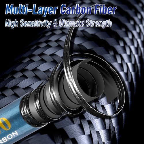 Dr.Fish Spinning Fishing Rod for Surf Fishing, Hard Power, Extra Fast, 3 Section Carbon Fiber Stainless Steel Guide EVA Grip Surf Casting Saltwater Fishing Pole Beach Trolling - Image 4