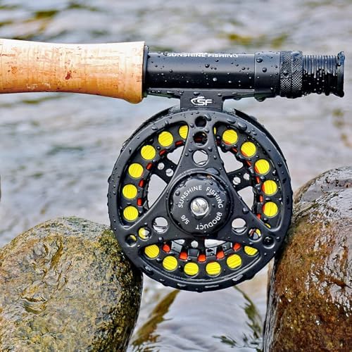 SF SF-001 Large Arbor Fly Fishing Reel with Aluminum Alloy Body 3/4wt 5/6wt 7/8wt Die Cast Pre-Loaded Fly Reel with Line Combo for Trout Bass Carp Pike Panfish - Image 6