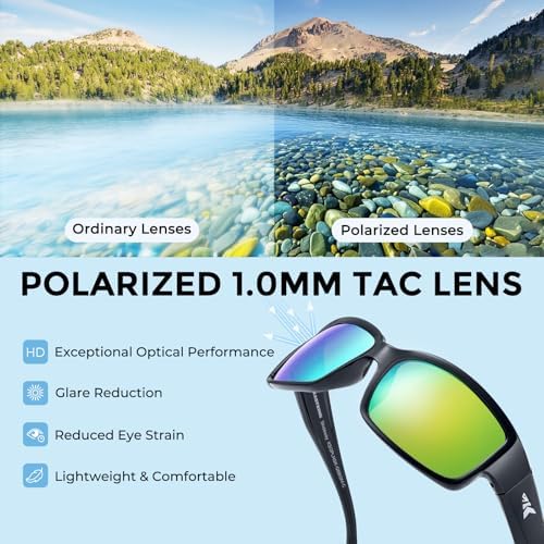KastKing Skidaway Polarized Sport Sunglasses for Men and Women, Wrap Design - Image 4