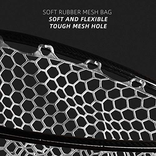 SF Fly Fishing Landing Net Soft Rubber Mesh Trout Net Catch and Release Net - Image 5