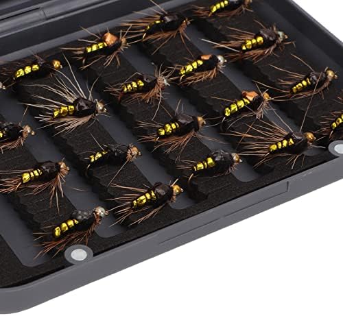 40PCS Fly Fishing Assorted FliesKit Lifelike Stainless Steel Fishing Bait Set with Water Proof Box Dry Wet Nymph Streamers Lures - Image 6