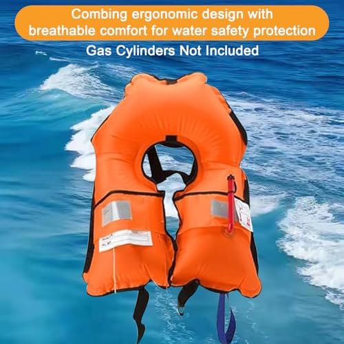 3-Pack Life Jackets for Men Women - 150N Automatic Inflation Swim Vest with Reflective Strips & Safety Buckle ~ Lightweight &Breathable - Image 3