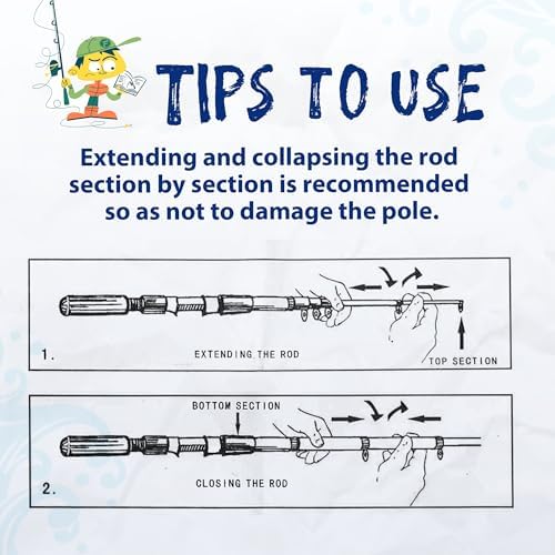 WIDDEN Kids Fishing Pole with Reel Beginner Kit for Boys Girls Ages 3-12 - Image 7