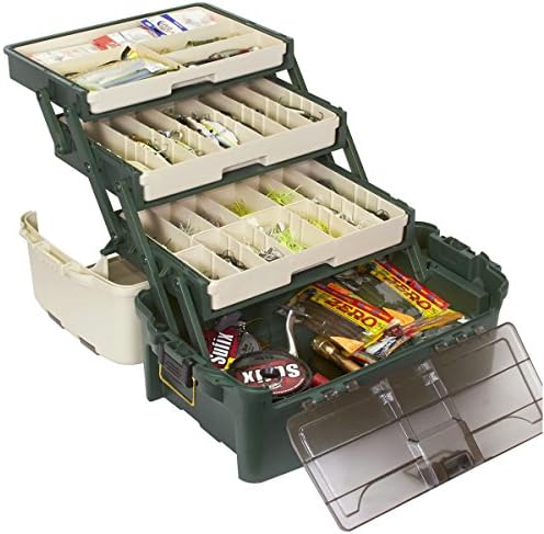 Plano Hybrid Hip Tackle System, One Size, White and Green, Premium Tackle Storage with Removable Drawers, Fits StowAway Utility Boxes, Storage for Fishing by PLANO%C2%AEOutdoors