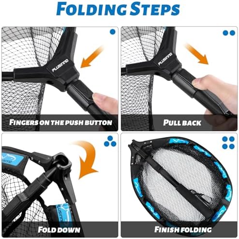 PLUSINNO Fishing Net Fish Floating Landing Net with Handle - Image 5