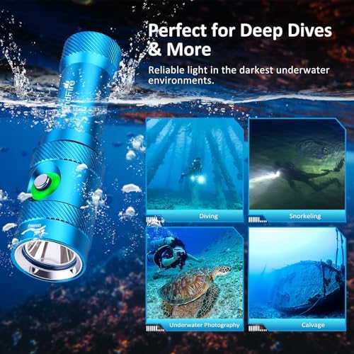 WINDFIRE DM06 Scuba Dive Light Bright Rechargeable Diving Flashlight 3-Mods - Image 5