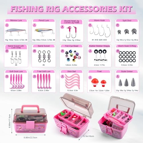 Goture Pink Fishing Rod and Reel Combos with Cooler Tackle Bag,6FT-9FT - Image 7