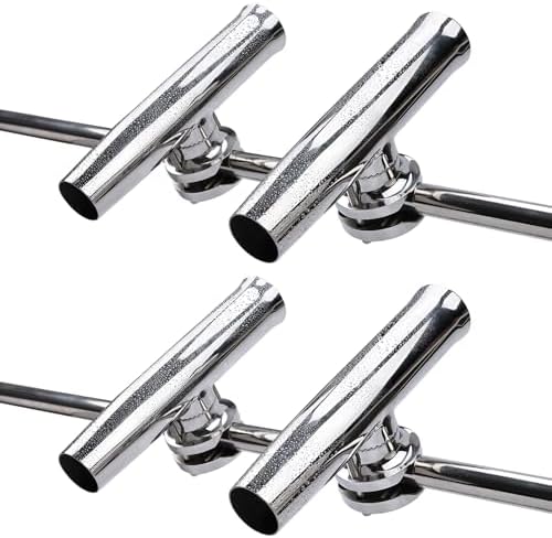 NovelBee 4 Pack Fishing Rod Holders for Boat,Clamp on Rail for 1-1/4" to 2" - Image 6
